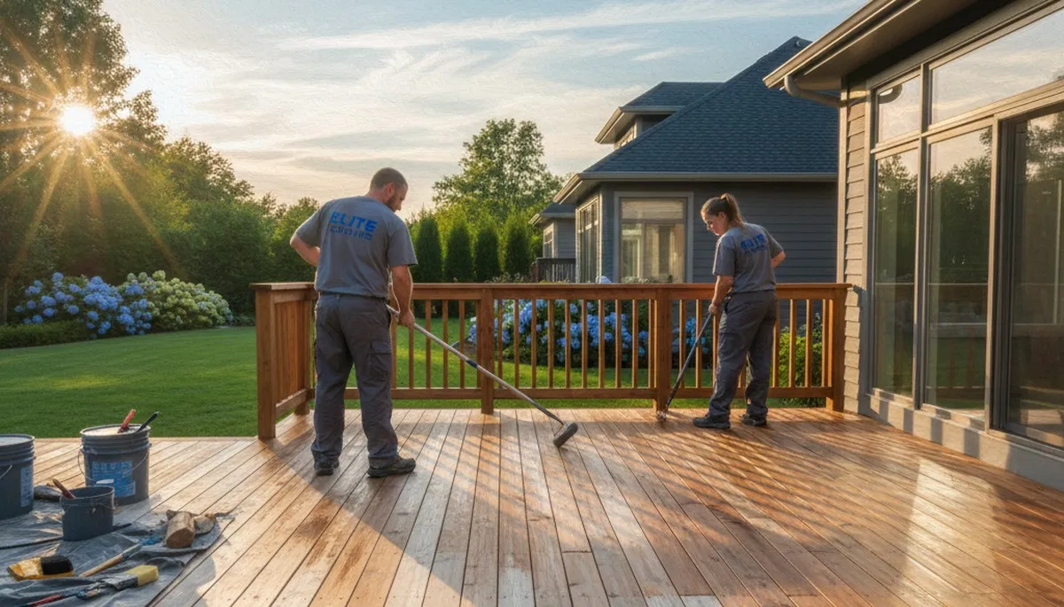 Dallas, TX deck painting service protecting wood with durable outdoor finish